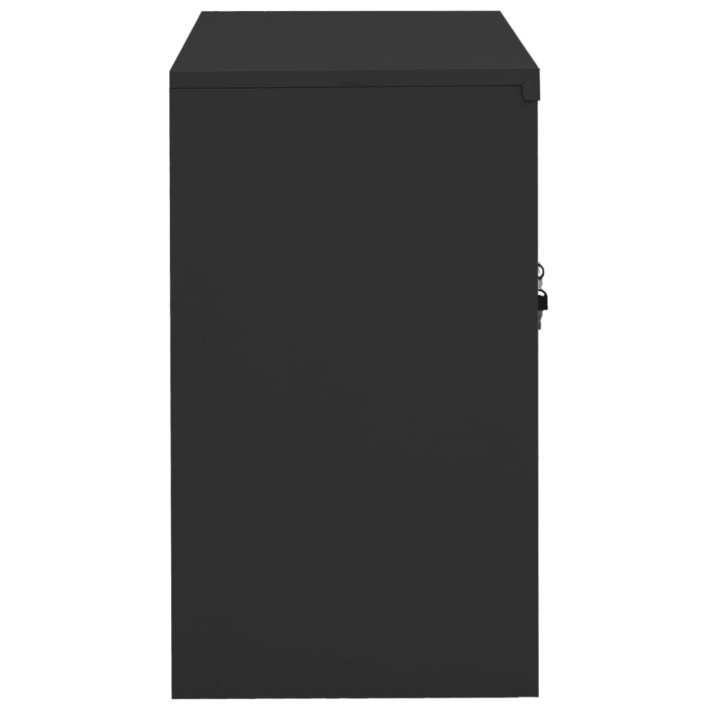 Armadio per Ufficio Antracite 90x40x70 cm in Acciaio | homemem39