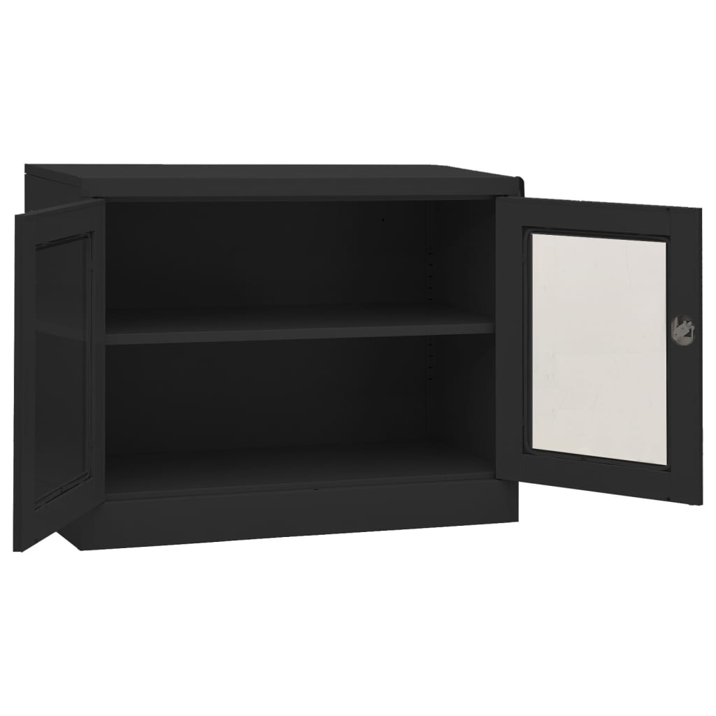 Armadio per Ufficio Antracite 90x40x70 cm in Acciaio | homemem39