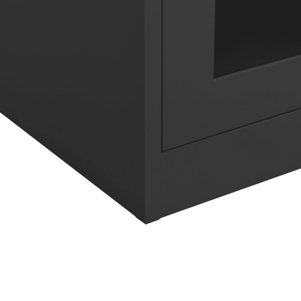 Armadio per Ufficio Antracite 90x40x70 cm in Acciaio | homemem39