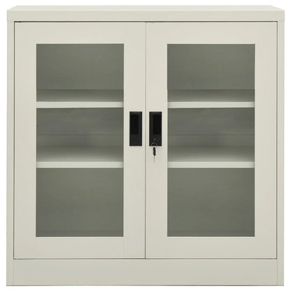 Armadio per Ufficio Grigio Chiaro 90x40x90 cm in Acciaio | homemem39