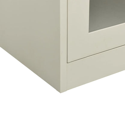 Armadio per Ufficio Grigio Chiaro 90x40x105 cm in Acciaio - homemem39