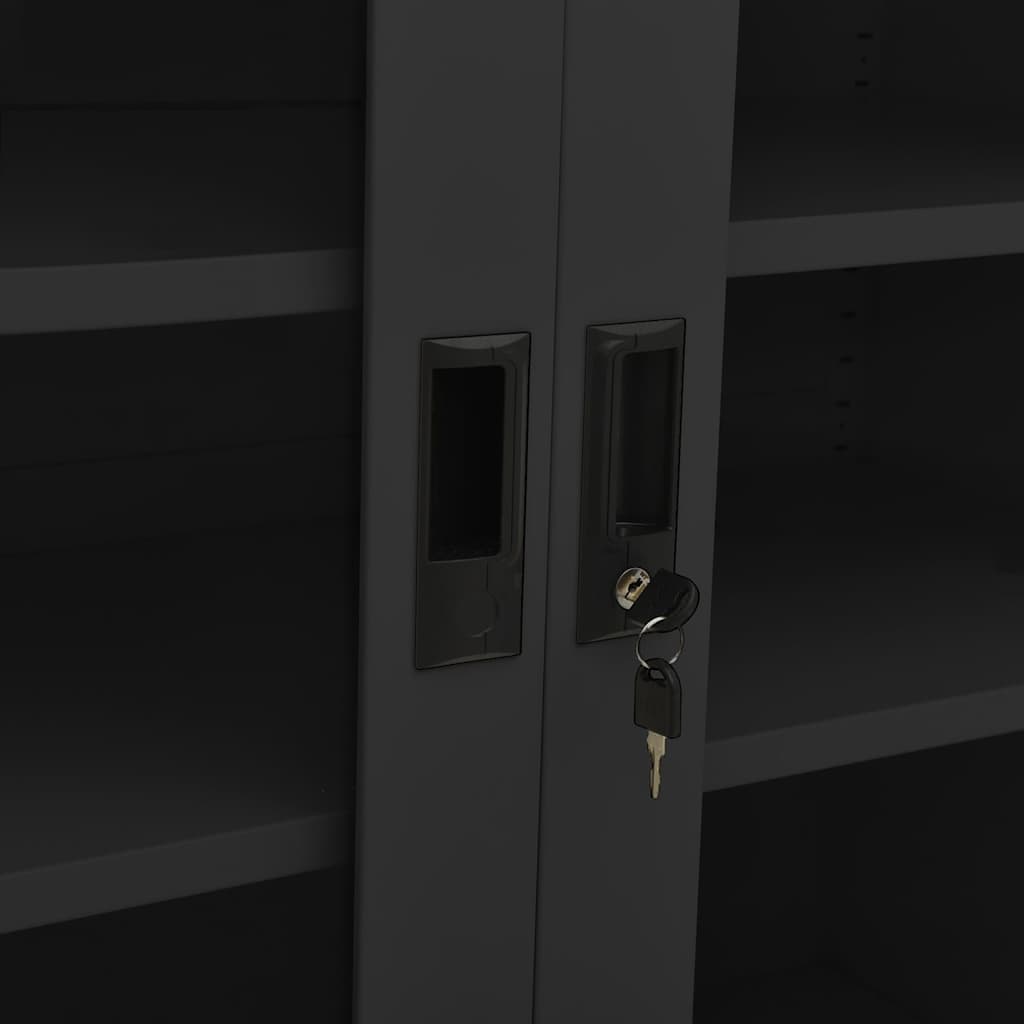 Armadio per Ufficio Antracite 90x40x105 cm in Acciaio | homemem39