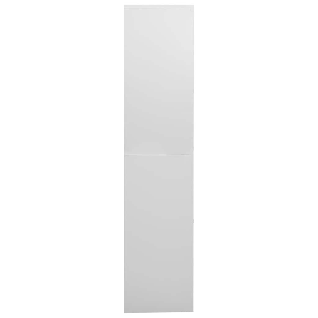 Armadio per Ufficio 90x40x180 cm Acciaio e Vetro
