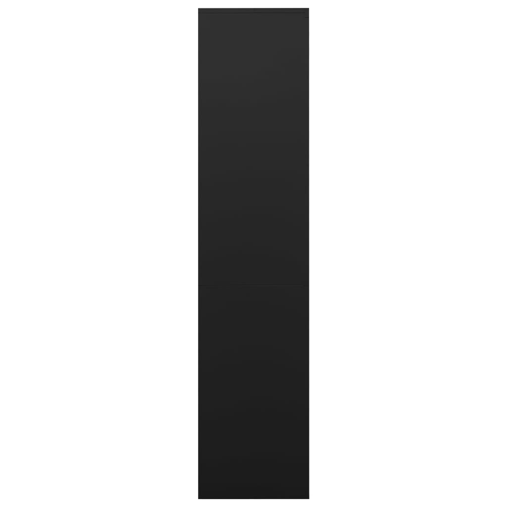 Armadio per Ufficio Nero 90x40x180 cm in Acciaio | homemem39