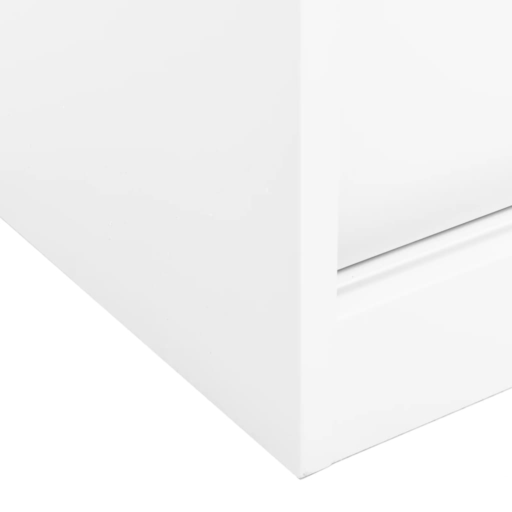 Armadio per Ufficio Anta Scorrevole Bianco 90x40x90cm Acciaio | homemem39