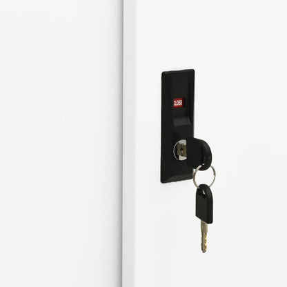 Armadio per Ufficio Anta Scorrevole Bianco 90x40x90cm Acciaio | homemem39