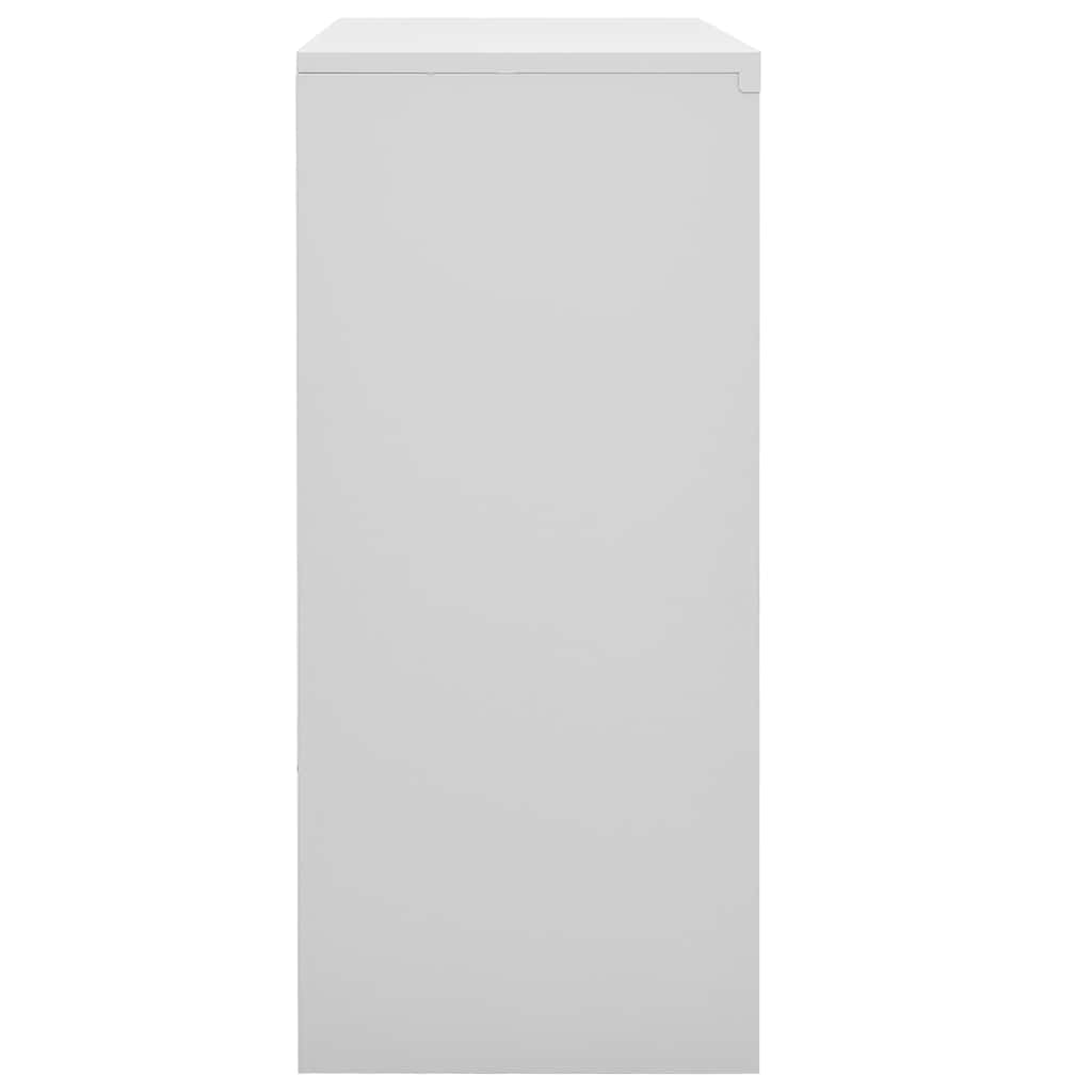 Armadio Ufficio Anta Scorrevole GrigioChiaro 90x40x90cm Acciaio
