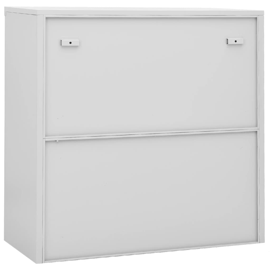 Armadio Ufficio Anta Scorrevole GrigioChiaro 90x40x90cm Acciaio | homemem39