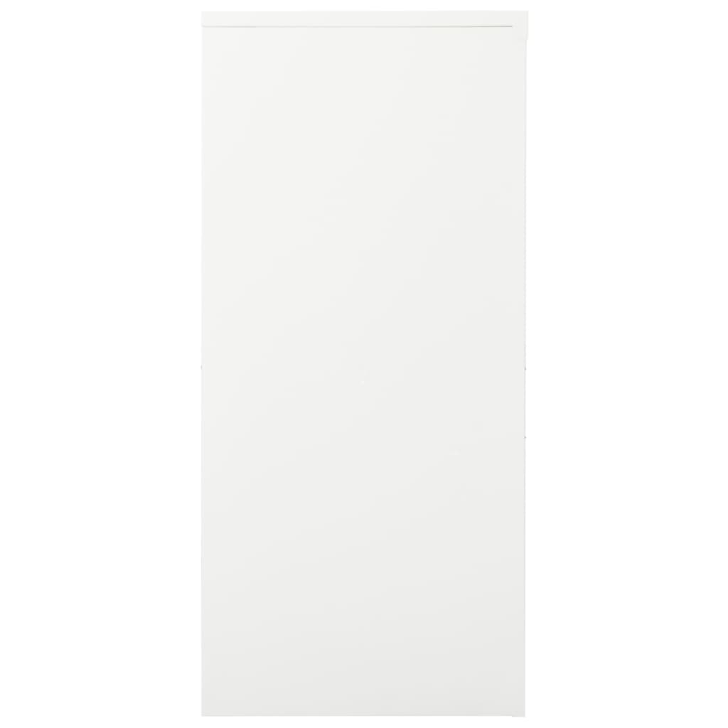 Armadio con Ante Scorrevoli Bianco 90x40x90 cm in Acciaio | homemem39