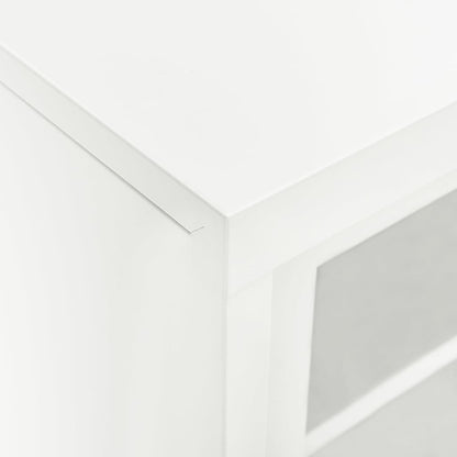 Armadio con Ante Scorrevoli Bianco 90x40x90 cm in Acciaio | homemem39