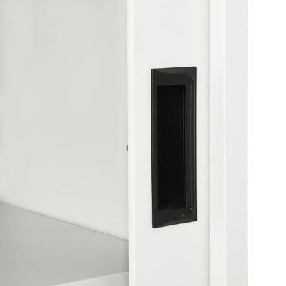 Armadio con Ante Scorrevoli Bianco 90x40x90 cm in Acciaio | homemem39