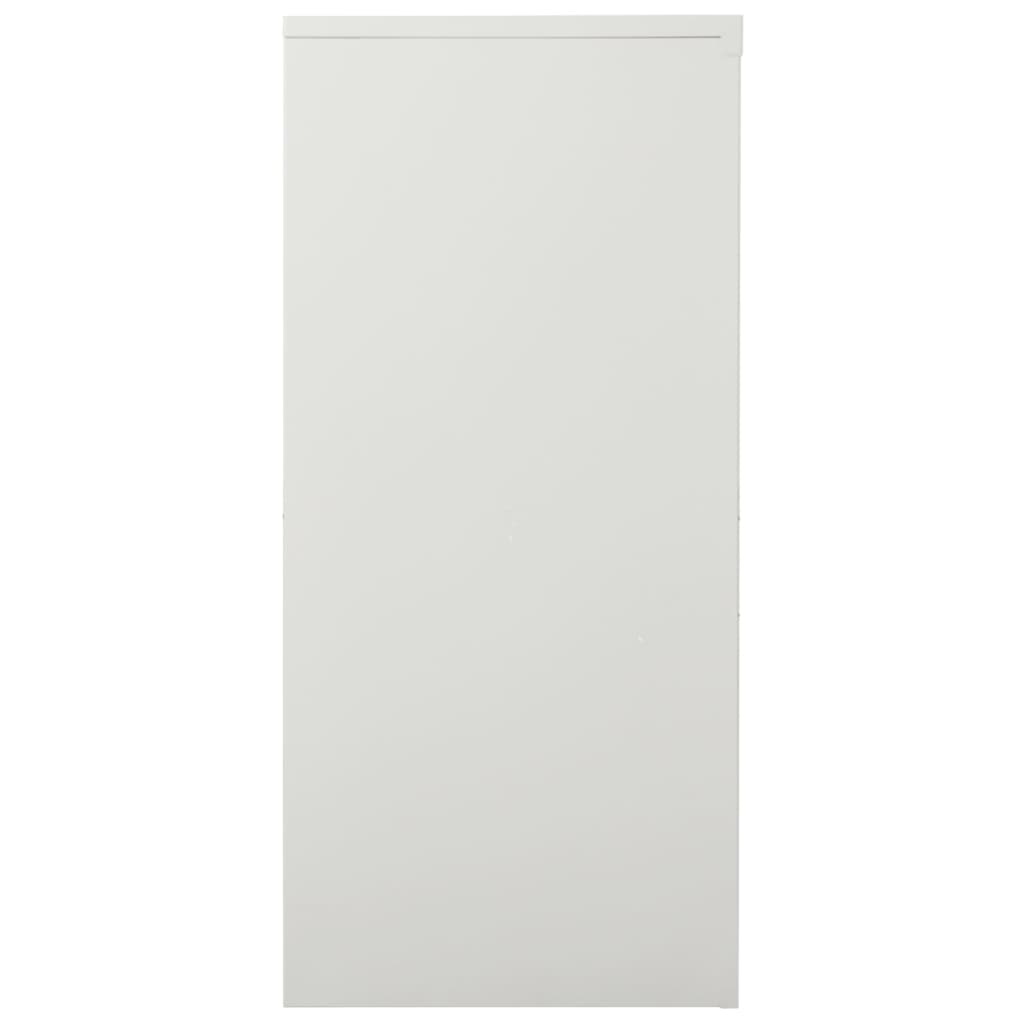 Armadio con Ante Scorrevoli Grigio Chiaro 90x40x90cm in Acciaio - homemem39