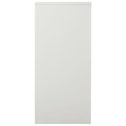 Armadio con Ante Scorrevoli Grigio Chiaro 90x40x90cm in Acciaio - homemem39