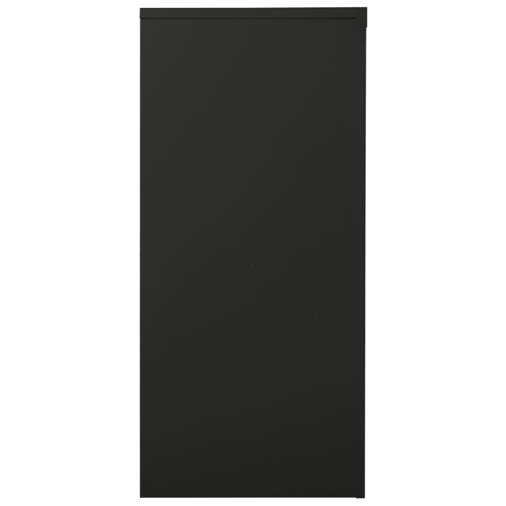 Armadio con Ante Scorrevoli Antracite 90x40x90 cm in Acciaio | homemem39