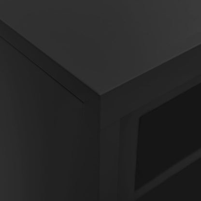 Armadio con Ante Scorrevoli Antracite 90x40x90 cm in Acciaio | homemem39