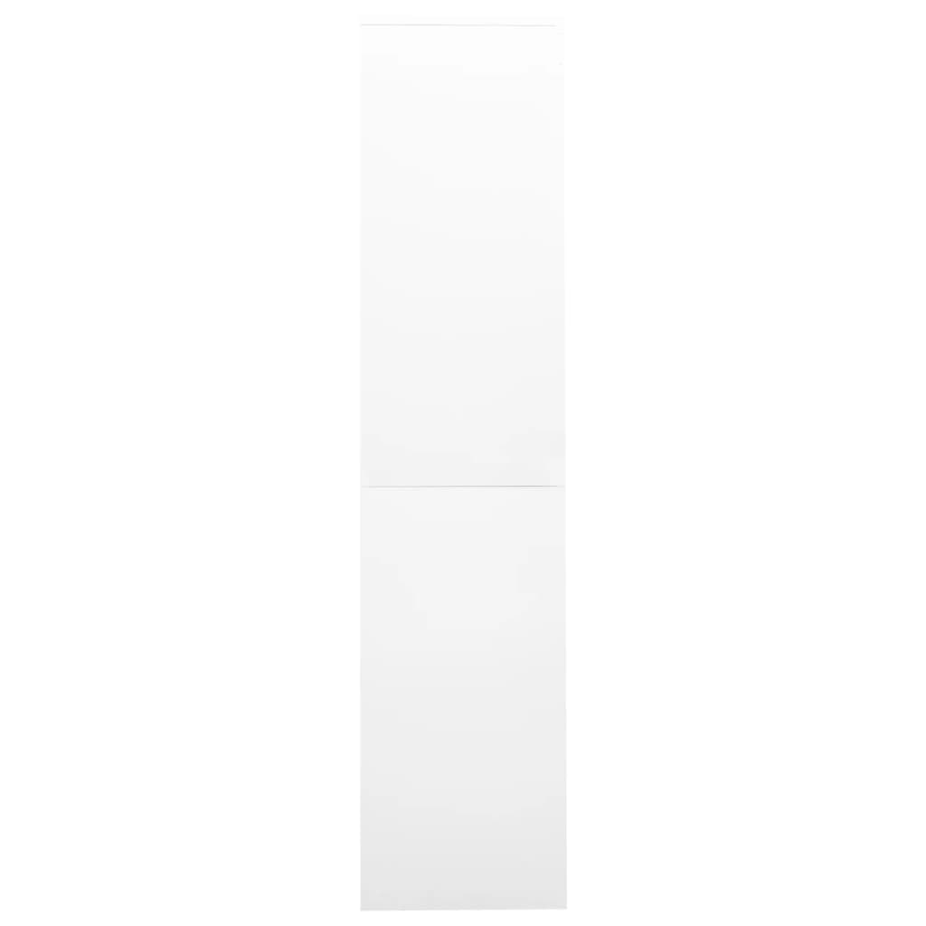 Armadio per Ufficio Anta Scorrevole Bianco 90x40x180 cm Acciaio - homemem39