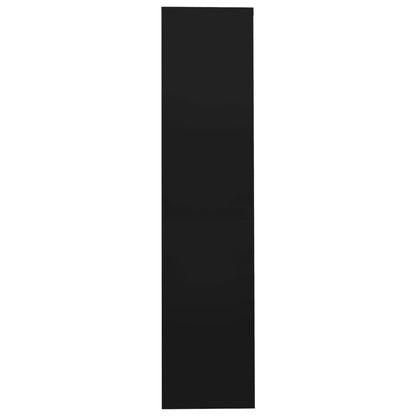 Armadio per Ufficio Anta Scorrevole Nero 90x40x180 cm Acciaio | homemem39