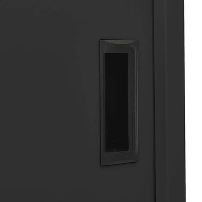 Armadio Ufficio Anta Scorrevole Antracite 90x40x180 cm Acciaio | homemem39