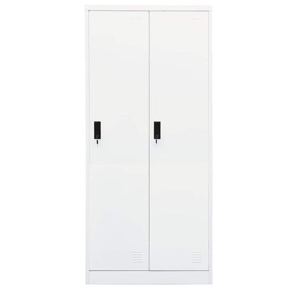 Armadio Bianco 80x50x180 cm in Acciaio | homemem39