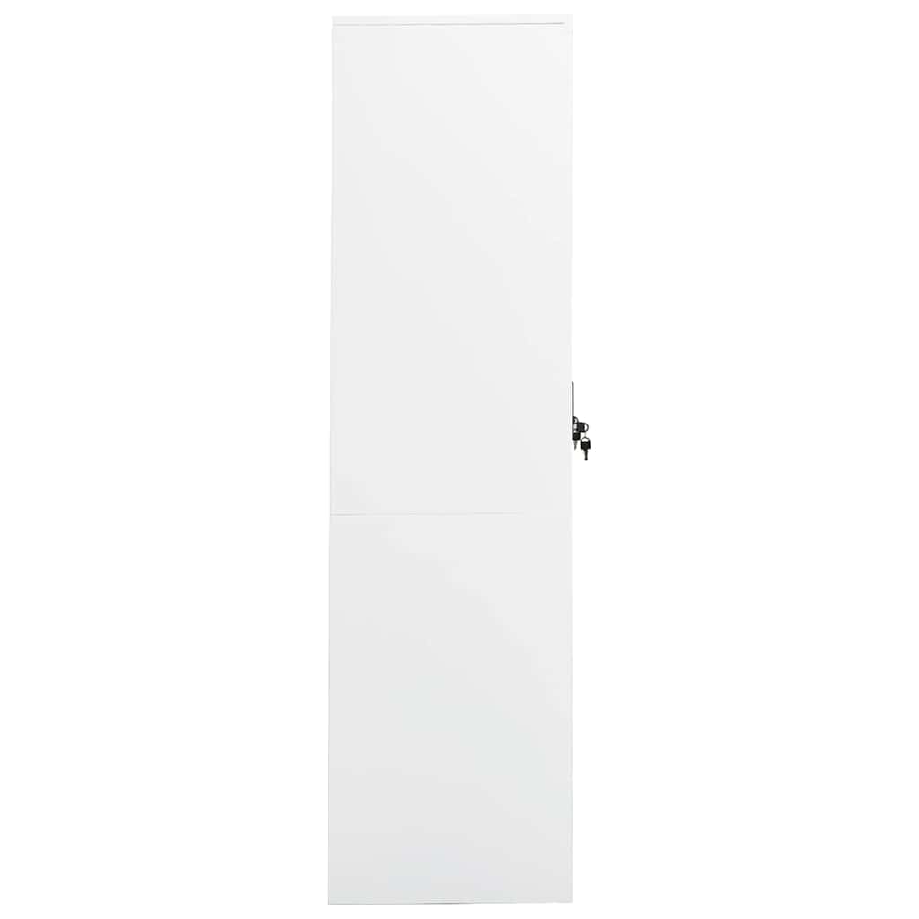 Armadio Bianco 80x50x180 cm in Acciaio | homemem39