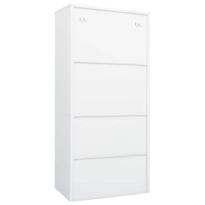 Armadio Bianco 80x50x180 cm in Acciaio