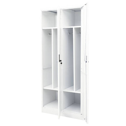 Armadio Bianco 80x50x180 cm in Acciaio | homemem39