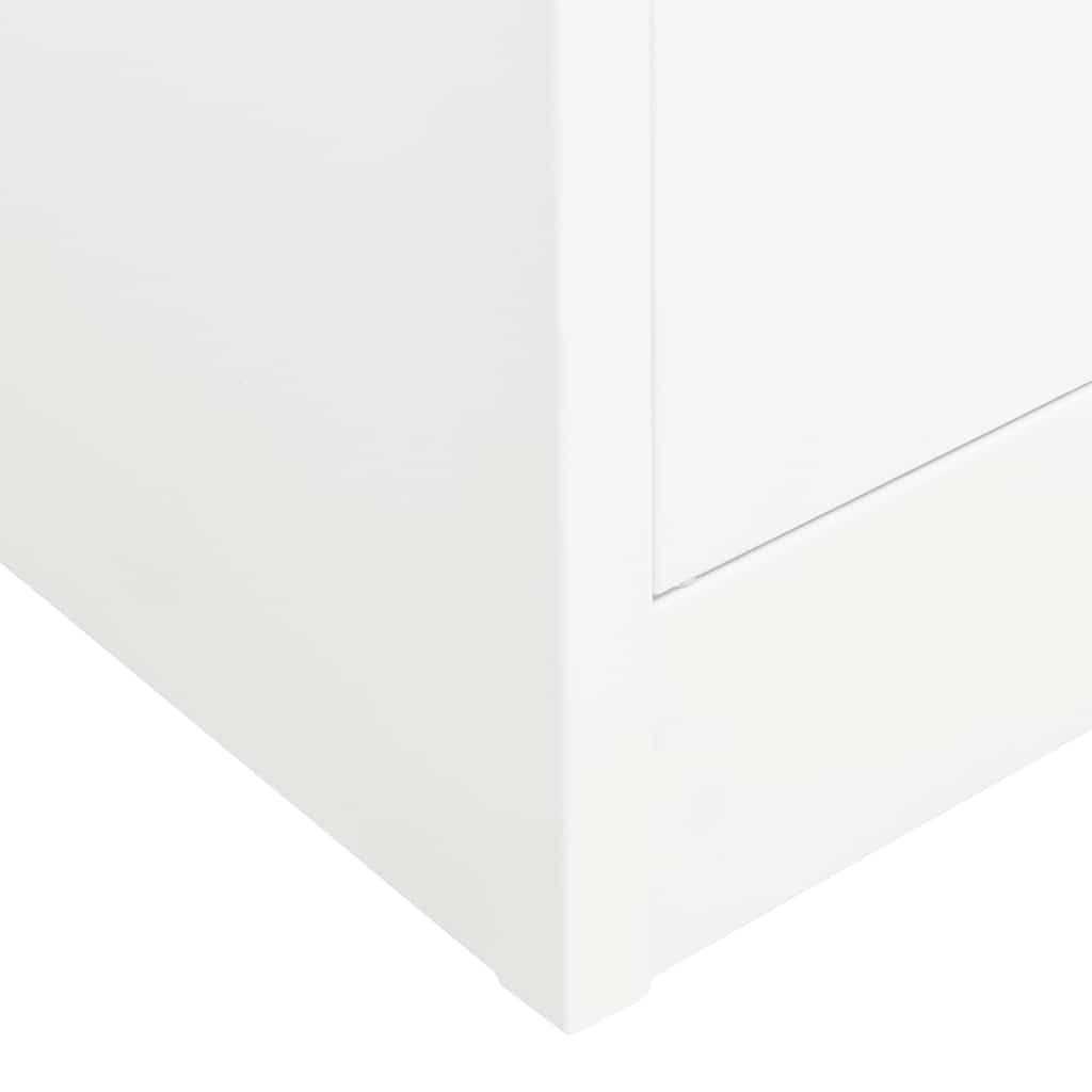Armadio Bianco 80x50x180 cm in Acciaio | homemem39