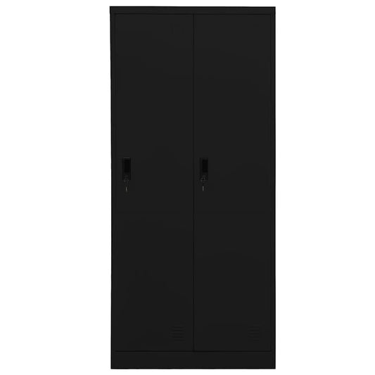 Armadio Nero 80x50x180 cm in Acciaio | homemem39