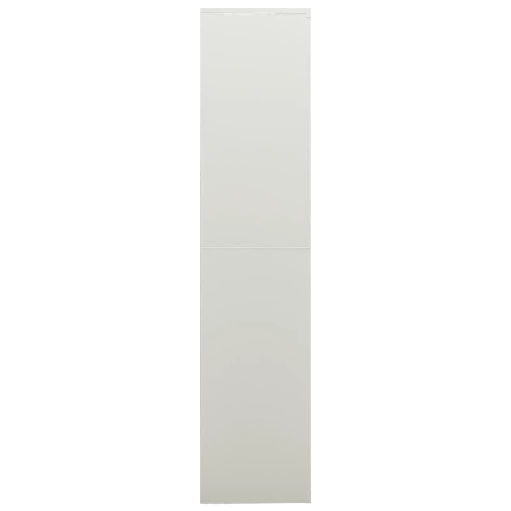 Armadio con Ripiani Grigio Chiaro 90x40x180 cm in Acciaio - homemem39