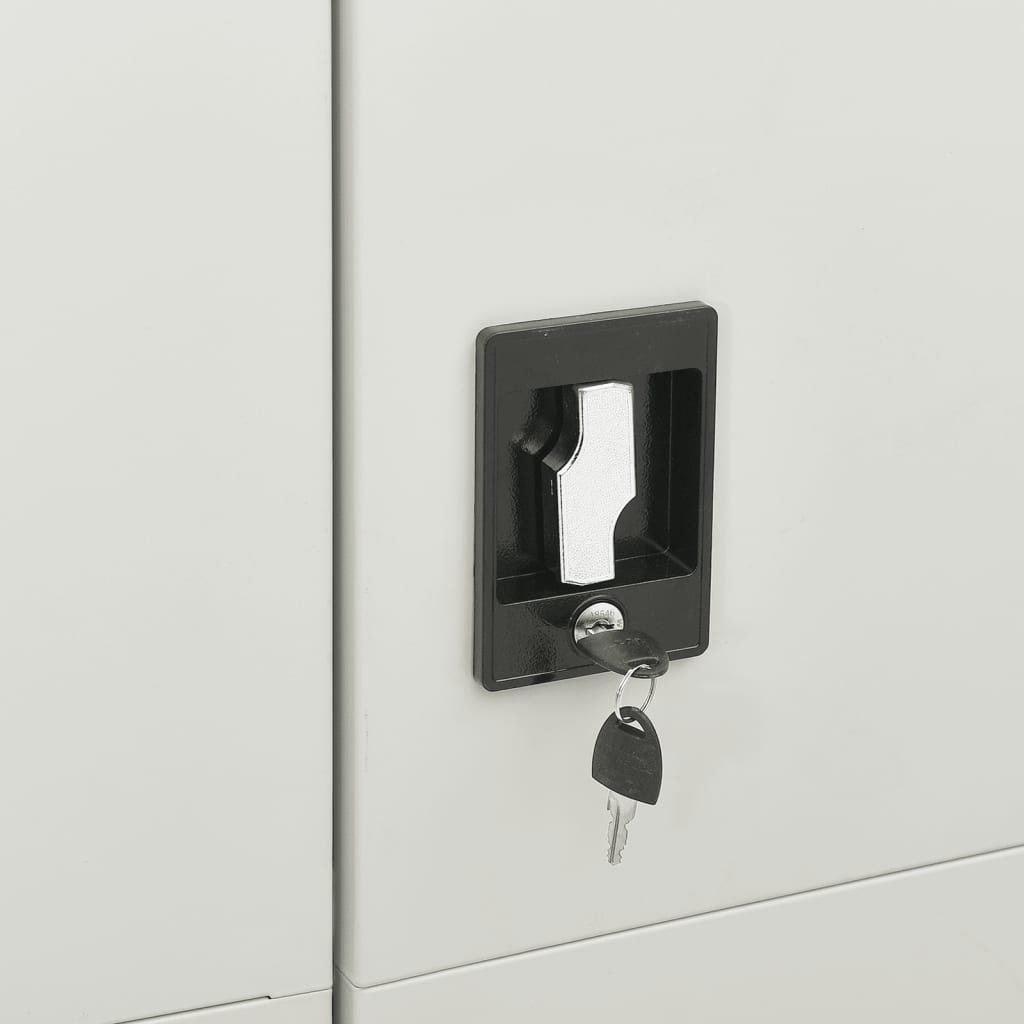 Armadio con Ripiani Grigio Chiaro 90x40x180 cm in Acciaio - homemem39