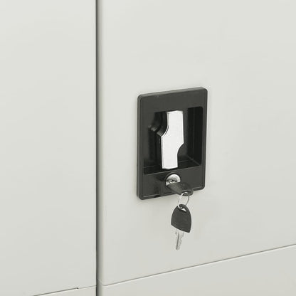 Armadio con Ripiani Grigio Chiaro 90x40x180 cm in Acciaio - homemem39