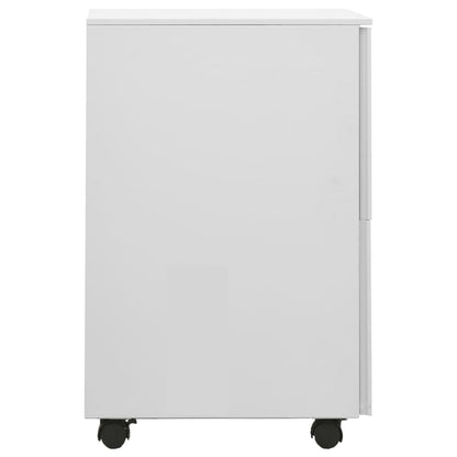 Schedario Mobile Grigio Chiaro 39x45x67 cm in Acciaio - homemem39