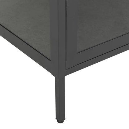 Vetrina Antracite 90x40x180 cm in Acciaio e Vetro Temperato - homemem39