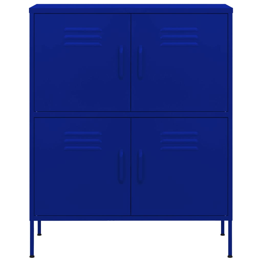 Armadietto Blu Marino 80x35x101,5 cm in Acciaio | homemem39