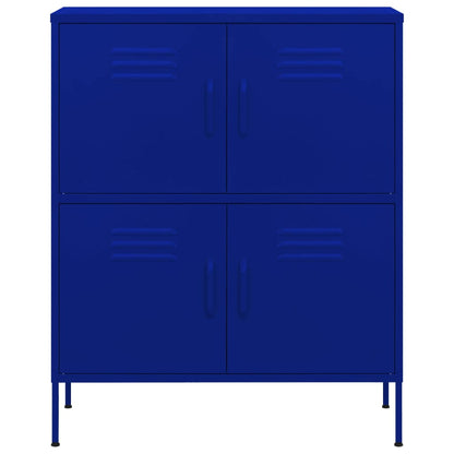 Armadietto Blu Marino 80x35x101,5 cm in Acciaio | homemem39