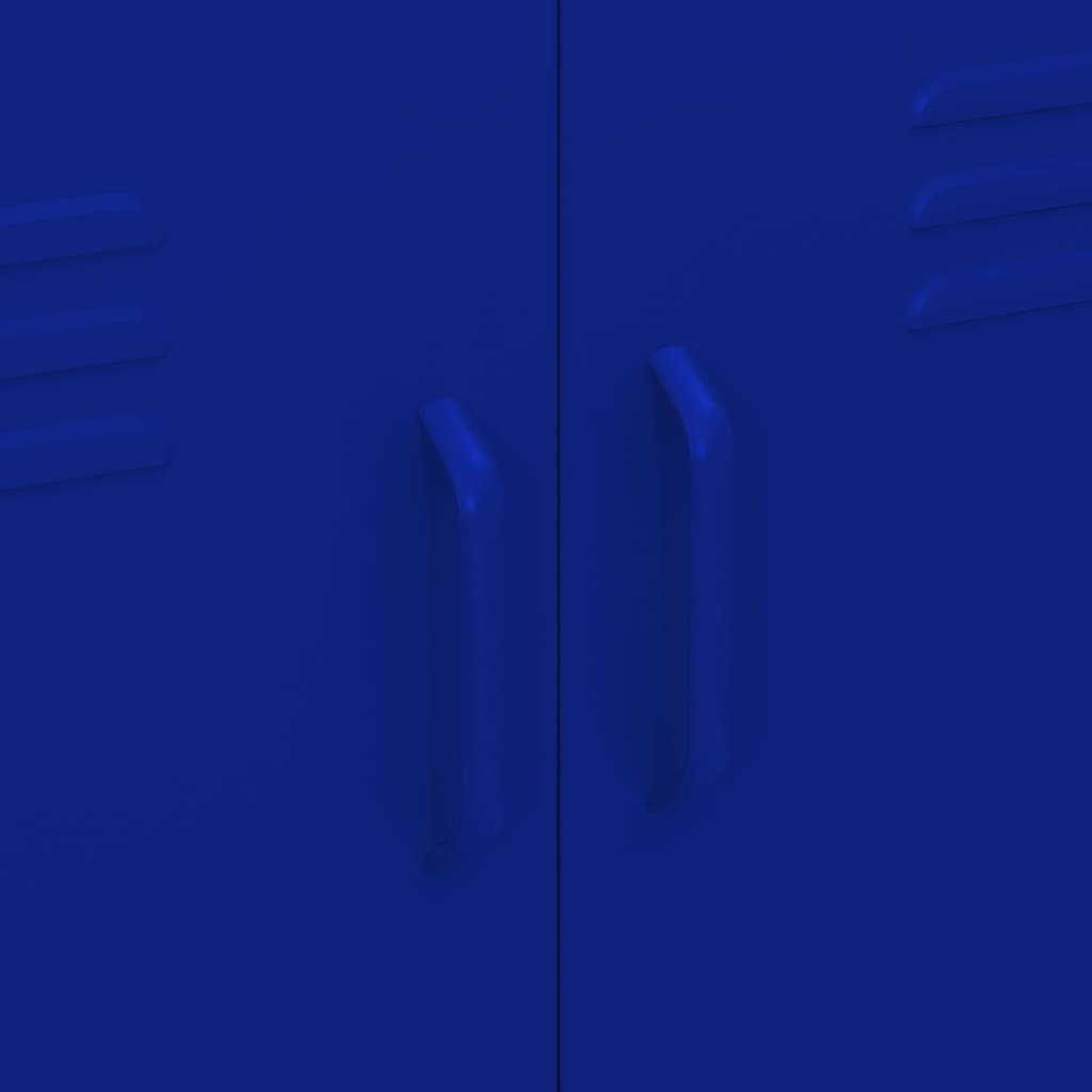 Armadietto Blu Marino 80x35x101,5 cm in Acciaio | homemem39