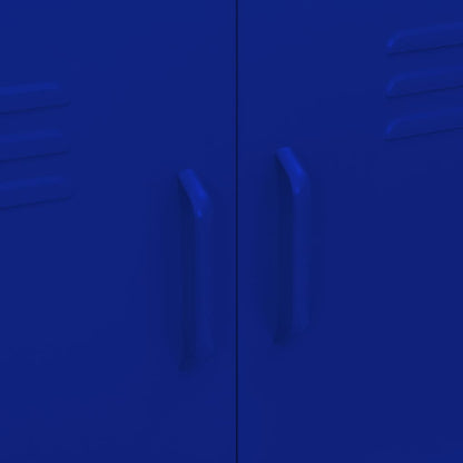 Armadietto Blu Marino 80x35x101,5 cm in Acciaio | homemem39