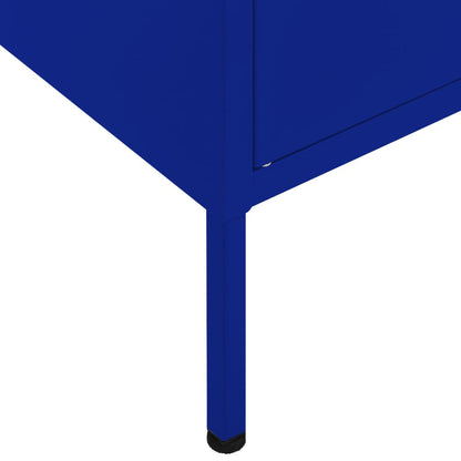 Armadietto Blu Marino 80x35x101,5 cm in Acciaio | homemem39