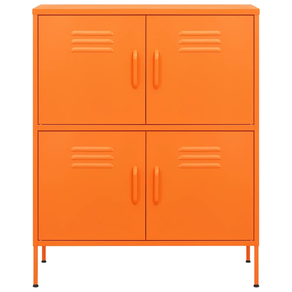 Armadietto Arancione 80x35x101,5 cm in Acciaio | homemem39