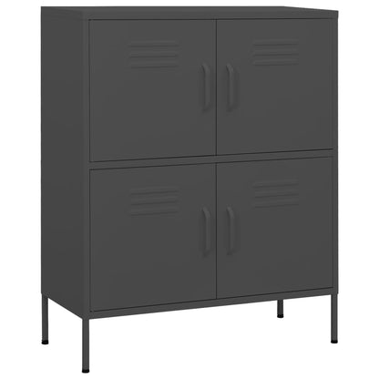 Armadietto Antracite 80x35x101,5 cm in Acciaio - homemem39