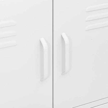 Armadietto Bianco 80x35x101,5 cm in Acciaio | homemem39