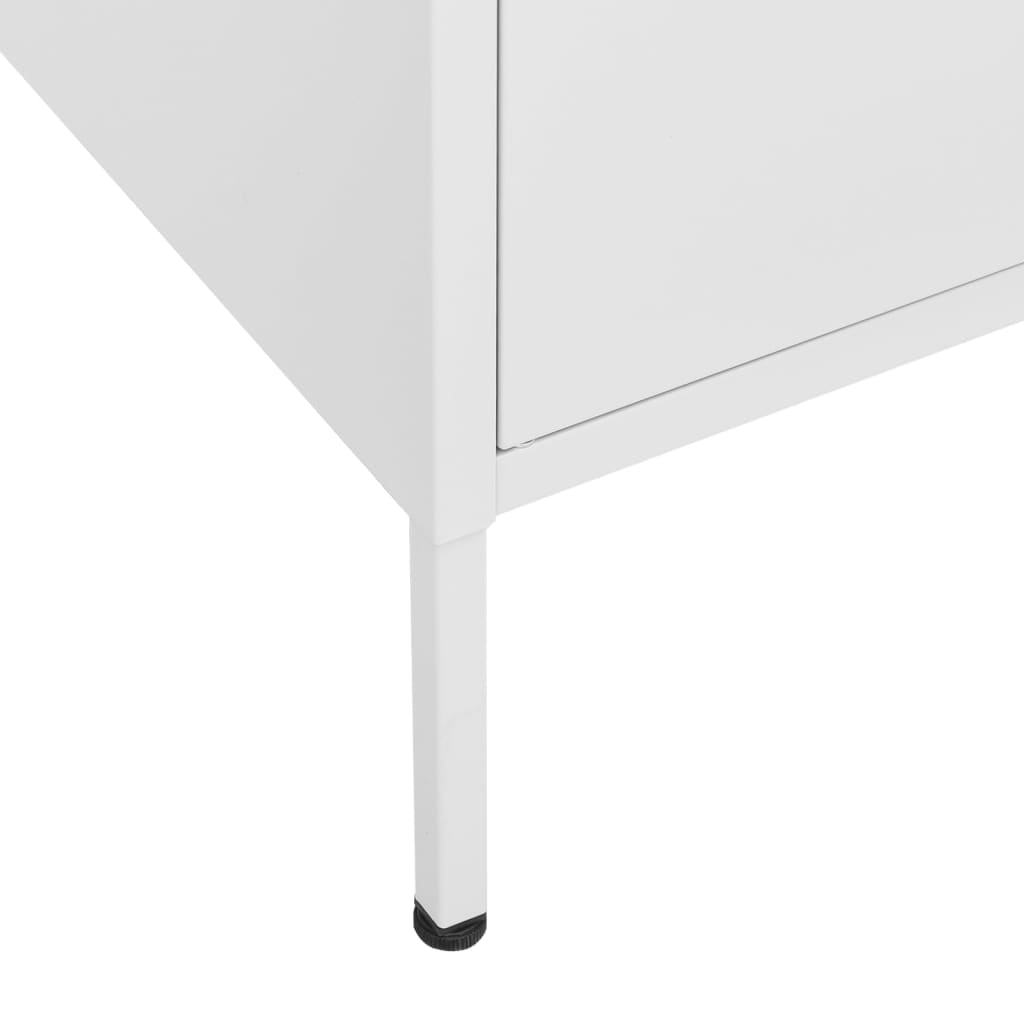 Armadietto Bianco 80x35x101,5 cm in Acciaio | homemem39