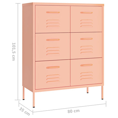 Cassettiera 80x35x101,5 cm in Acciaio
