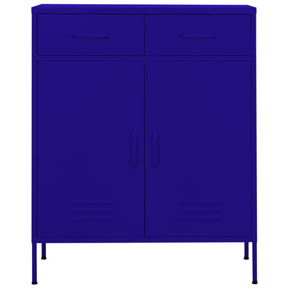 Armadietto Blu Marino 80x35x101,5 cm in Acciaio | homemem39