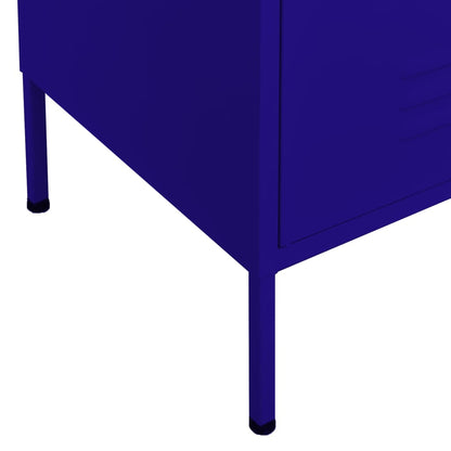 Armadietto Blu Marino 80x35x101,5 cm in Acciaio | homemem39