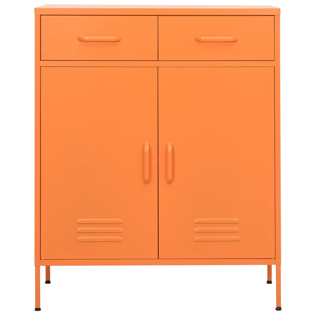 Armadietto Arancione 80x35x101,5 cm in Acciaio | homemem39