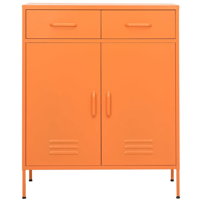 Armadietto Arancione 80x35x101,5 cm in Acciaio | homemem39