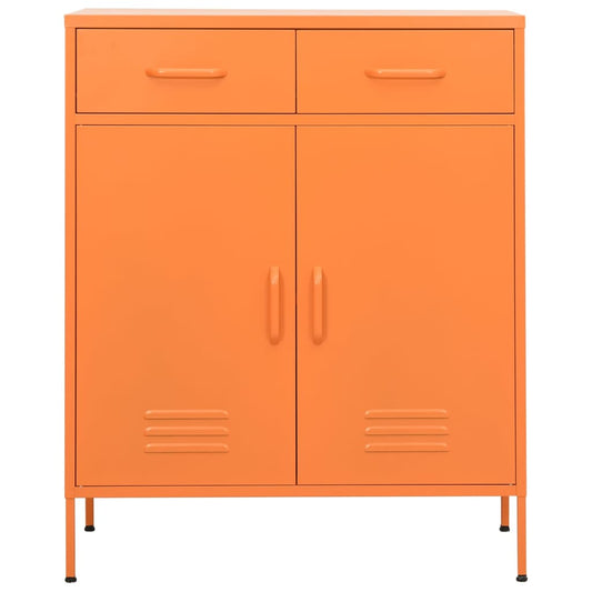 Armadietto Arancione 80x35x101,5 cm in Acciaio | homemem39