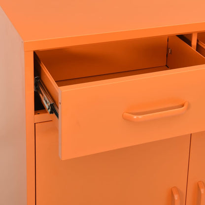 Armadietto Arancione 80x35x101,5 cm in Acciaio | homemem39