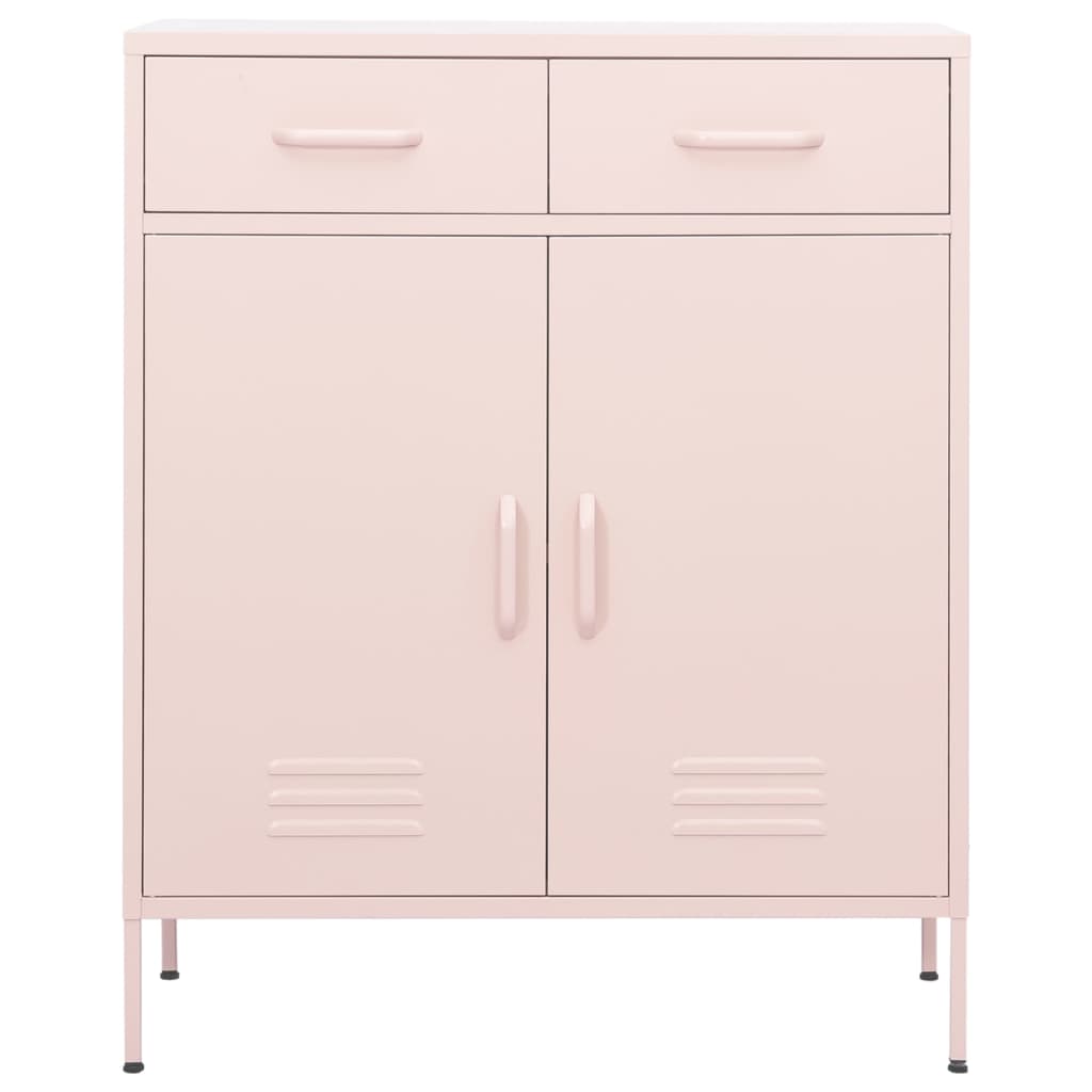 Armadietto Rosa 80x35x101,5 cm in Acciaio | homemem39